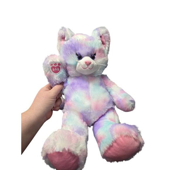 Pastel Swirl Kitty Stuffed Animal Build-A-Bear Plush - Picture 7 of 8